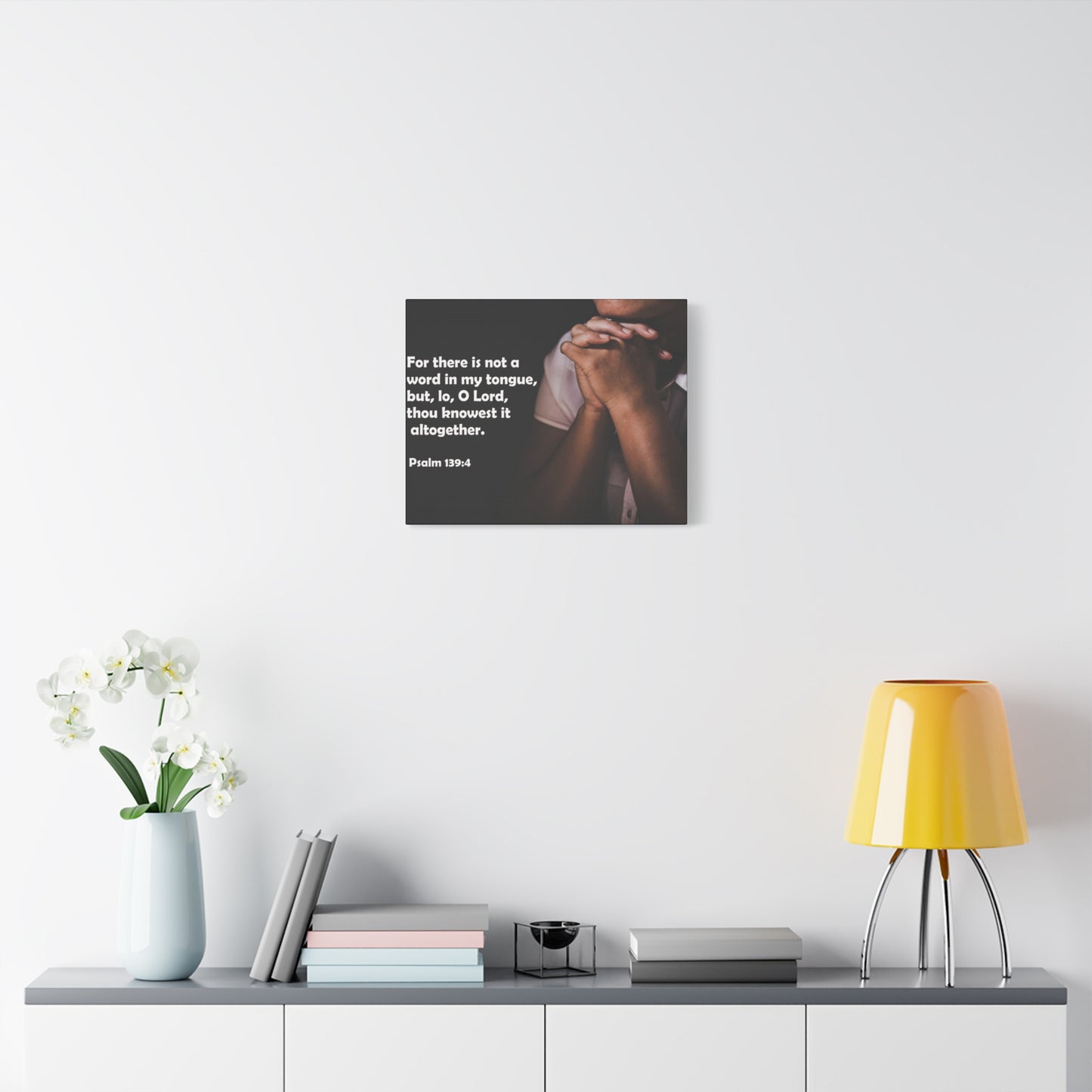 Bible Verse Canvas For There is Not a Word Psalm 139:4 Christian Home Décor Wall Art Scripture Ready to Hang Faith Print