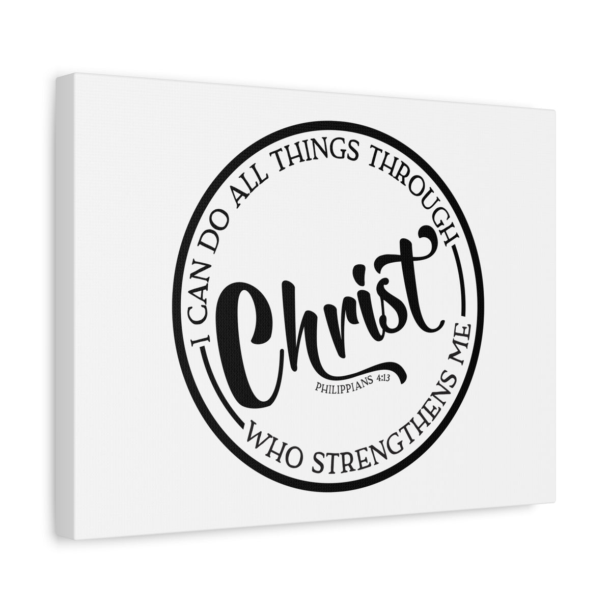 Scripture Canvas Who Strengthens Me Philippians 4:13 Christian Wall Art Bible Verse Print Ready to Hang