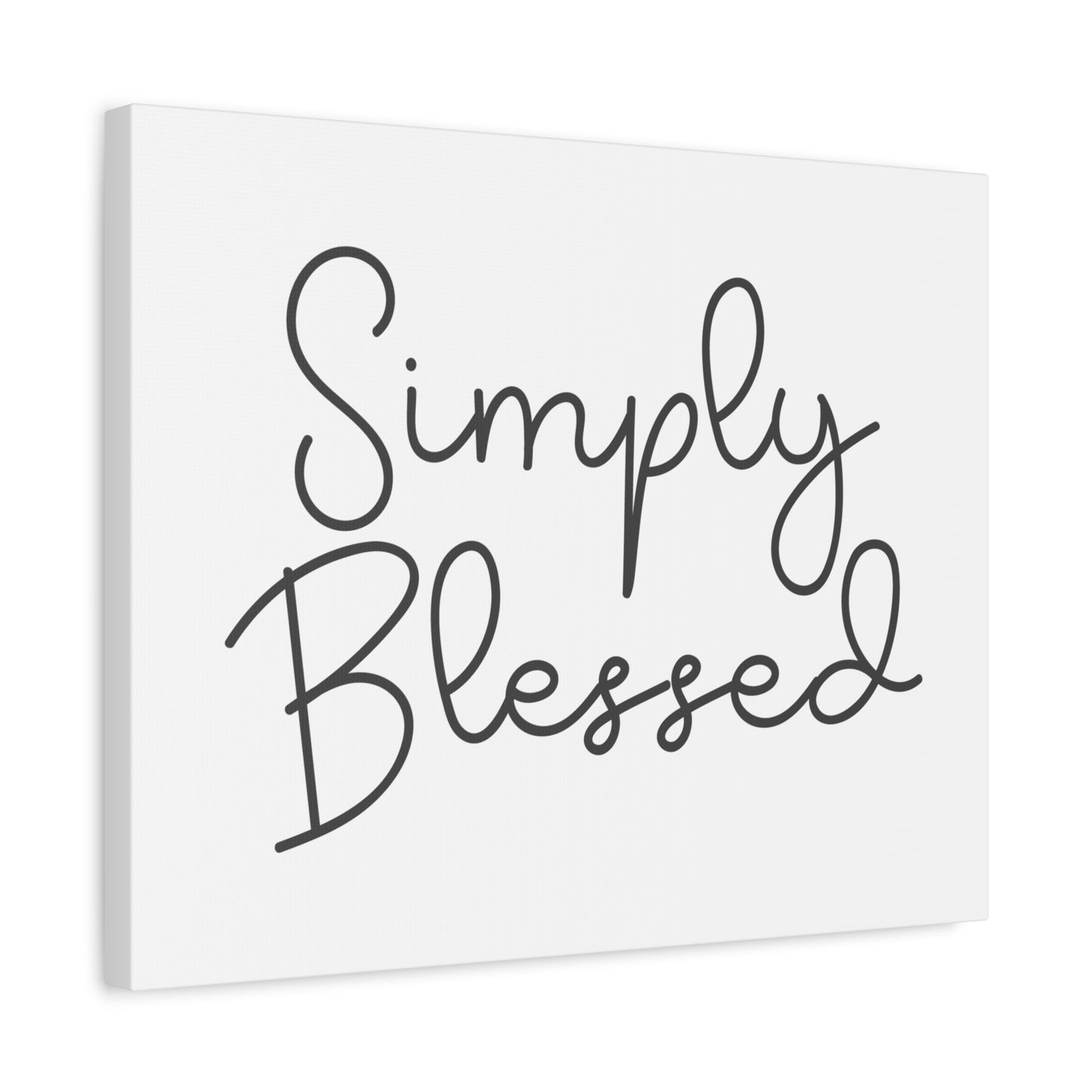 Scripture Canvas Simply Blessed Psalm 34:8 Christian Wall Art Bible Verse Print Ready to Hang