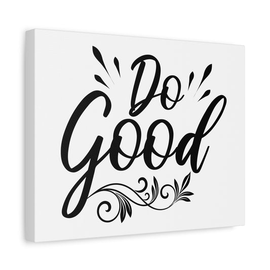 Scripture Canvas Do Good Psalm 37:27 Christian Wall Art Print Ready to Hang