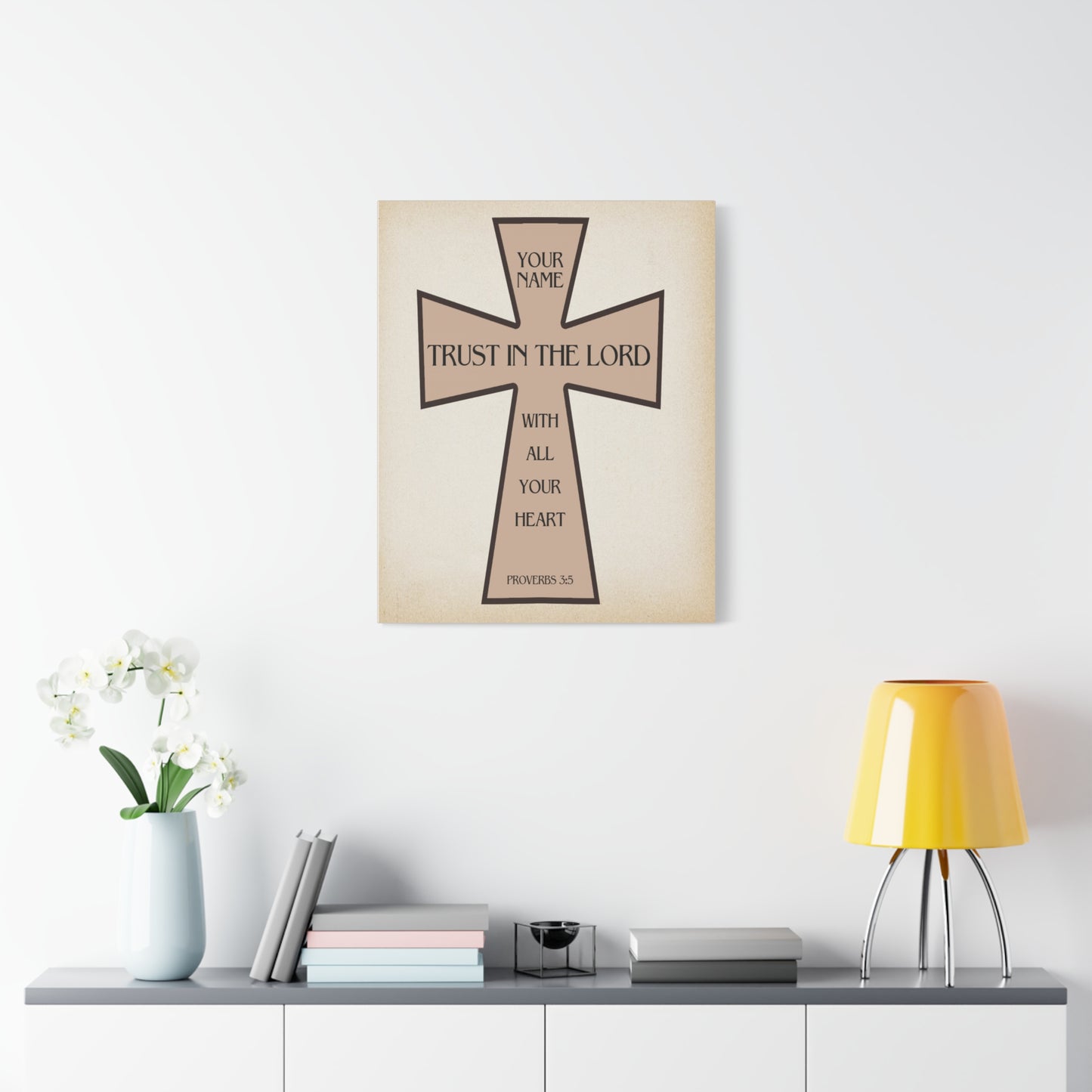Proverbs 3:5 Trust in The Lord Cross Canvas Gallery Wraps