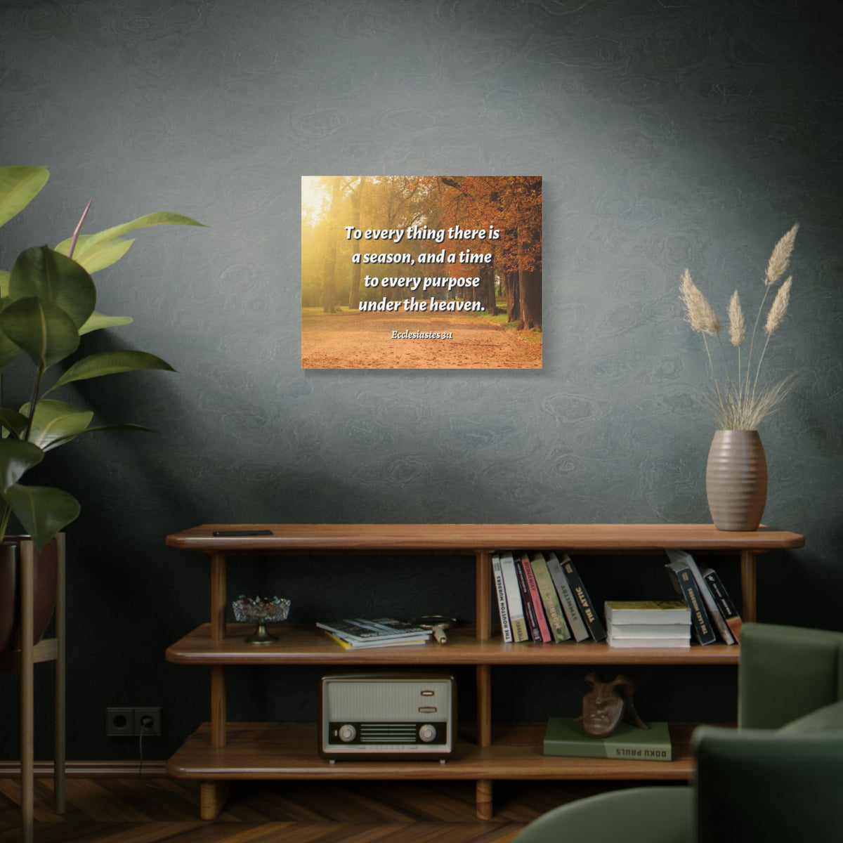 Scripture Canvas Purpose Ecclesiastes 3:1 Christian Wall Art Bible Verse Print Ready to Hang