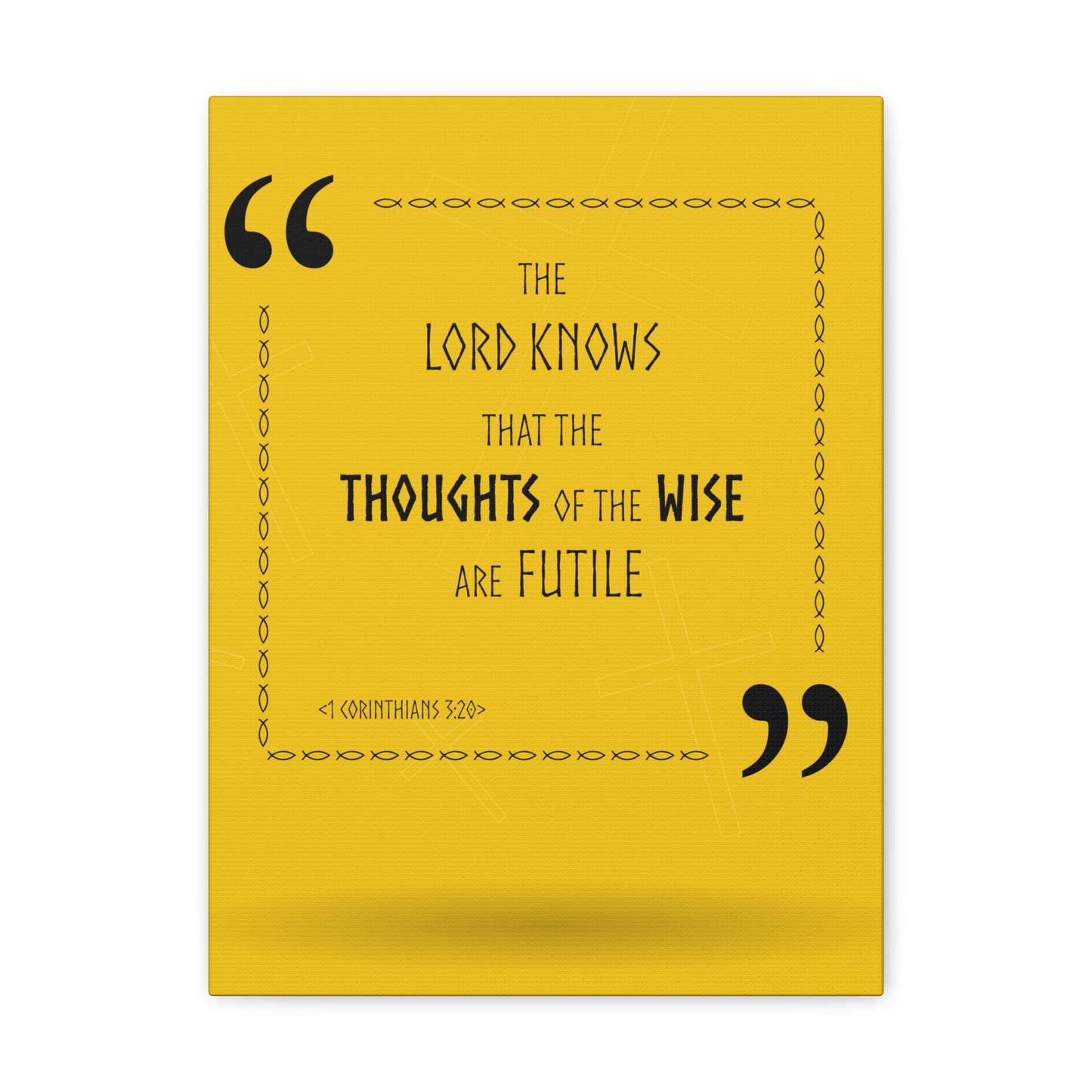 The Lord Knows 1 Corinthians 3:20 Christian Wall Art Bible Verse Print Ready To Hang