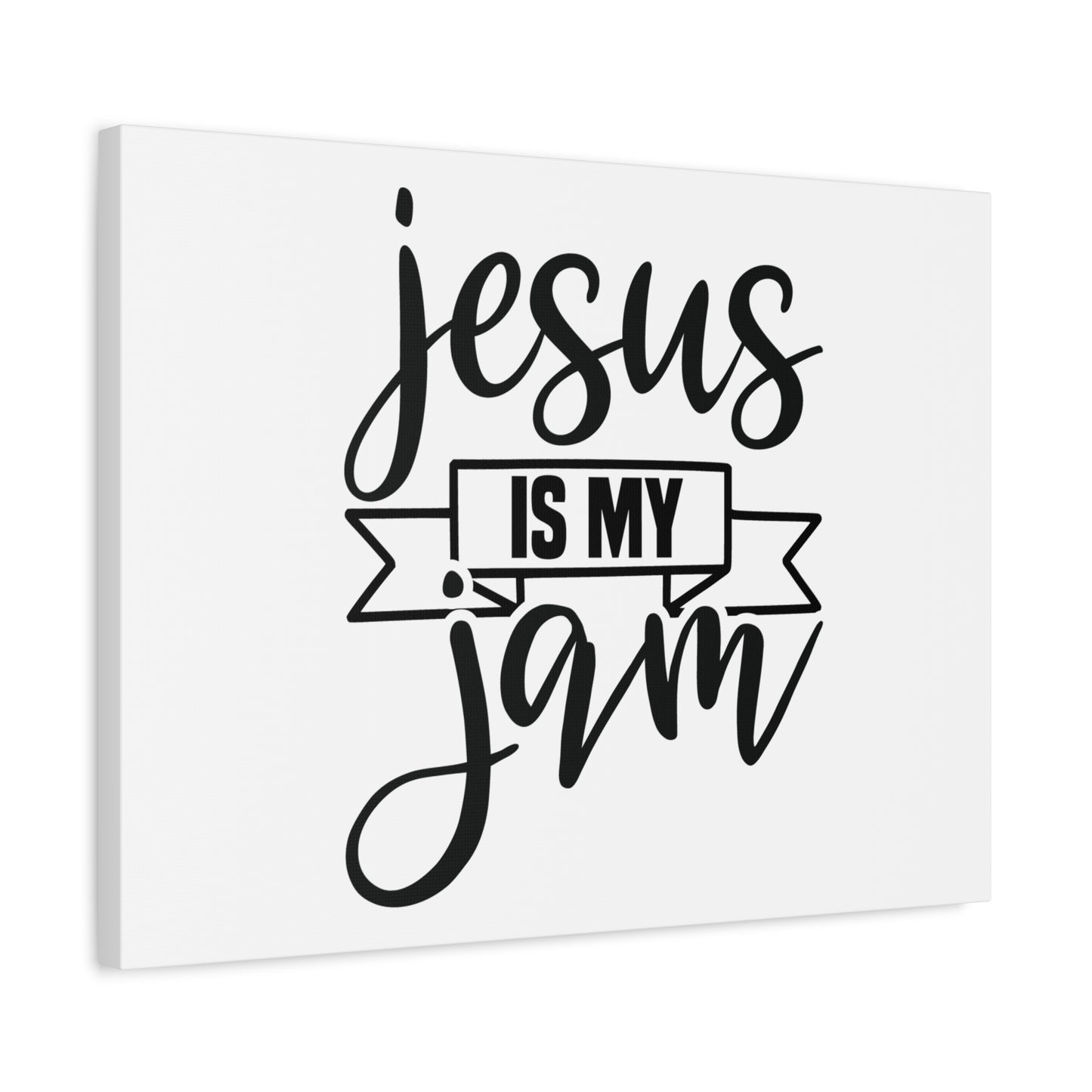 Scripture Canvas Jesus Is My Jam Psalm 27:12 Christian Wall Art Bible Verse Print Ready to Hang