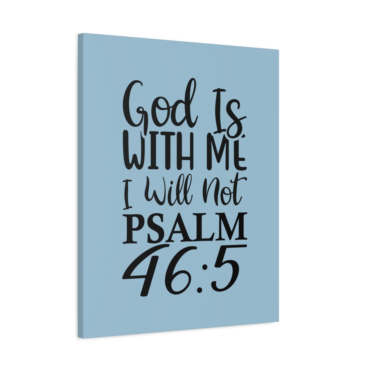 Scripture Walls With Me Psalm 46:5 Light Blue Bible Verse Canvas Christian Wall Art Ready to Hang