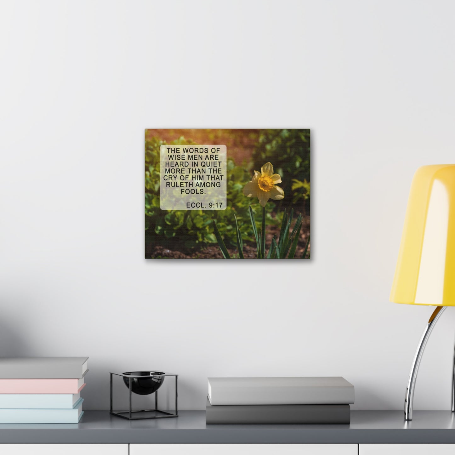 Words Of Wise Eccl 9:17 Bible Verse Canvas Christian Wall Art Ready to Hang