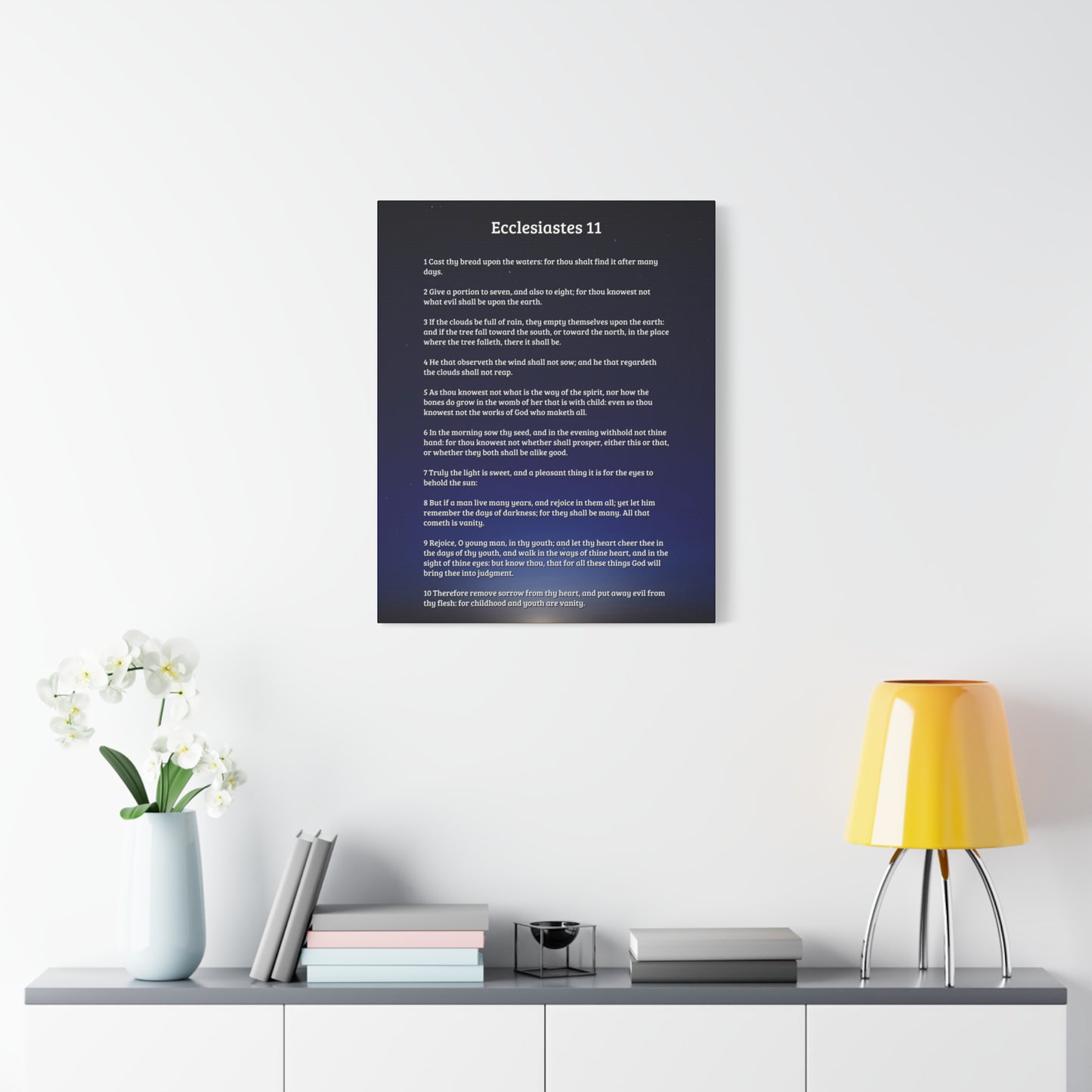 Scripture Walls Charity Ecclesiastes 11 Bible Verse Canvas Christian Wall Art Ready to Hang