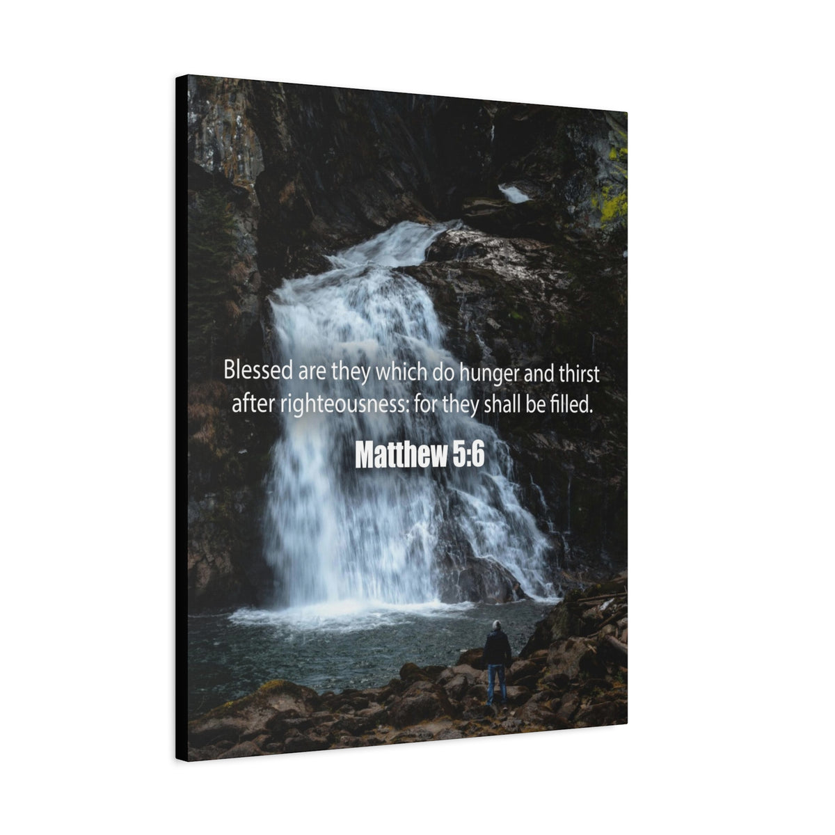 Scripture Canvas After Righeousness Matthew 5:6Christian Wall Art Bible Verse Print Ready to Hang