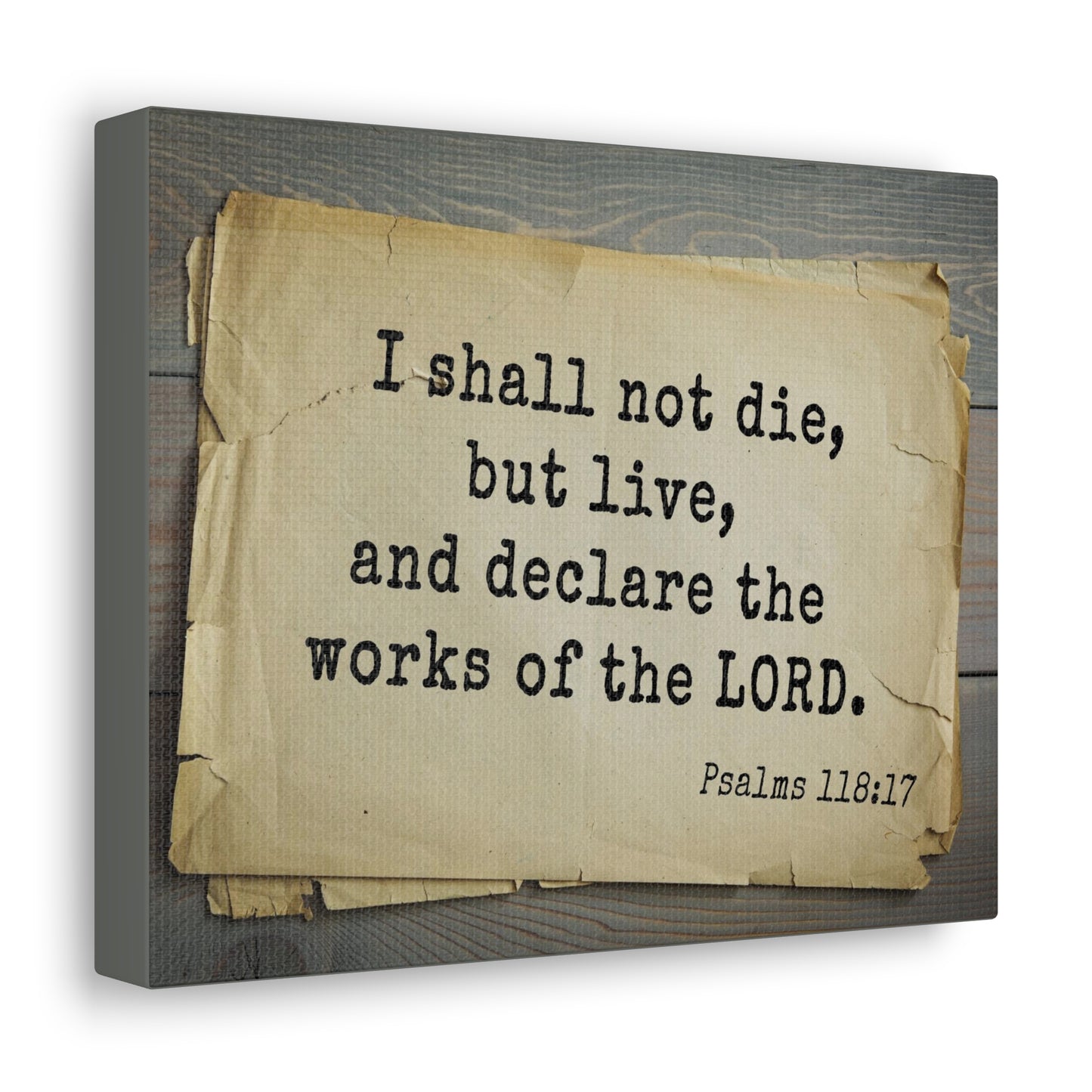 Works Of The Lord Psalms 118:17 Bible Verse Canvas Christian Wall Art Bible Verse Print Ready To Hang