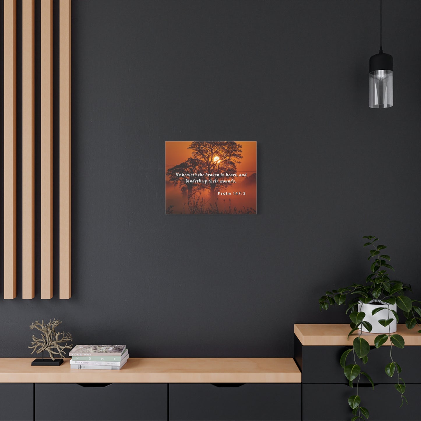Scripture Walls He Healeth Psalm 147:3 Bible Verse Canvas Christian Wall Art Ready to Hang