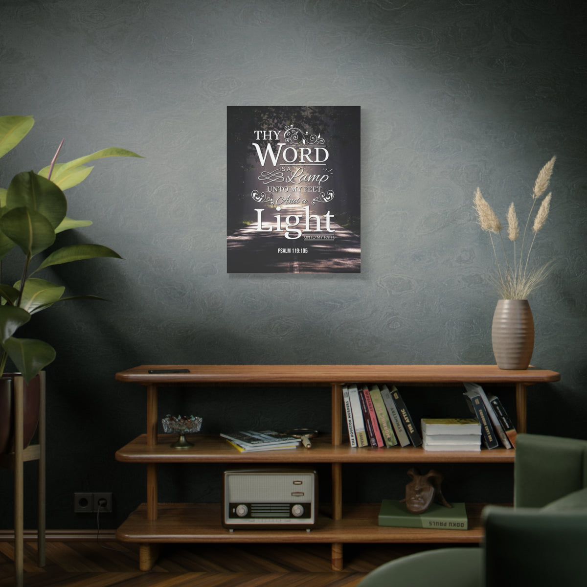 Bible Verse Canvas Thy Word is a Lamp Unto my Feet Psalm 119:105 Bible Verse Wall Art Scripture Art Faith Artwork Christian Home Decor