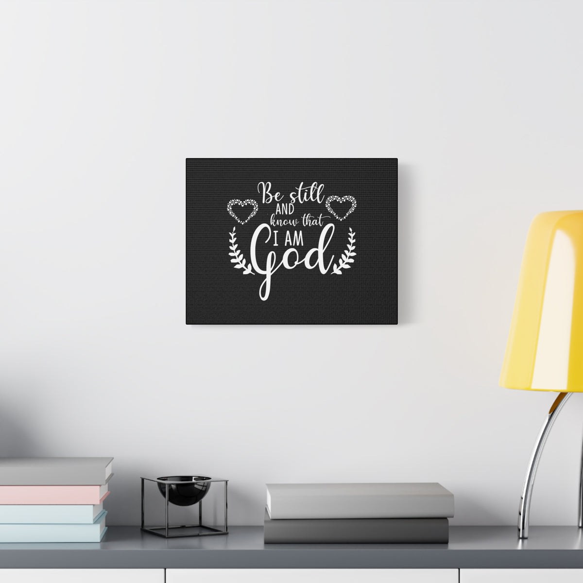 Scripture Canvas Be Still And Know That I Am God Psalm 46:10 Christian Wall Art Bible Verse Print Ready to Hang