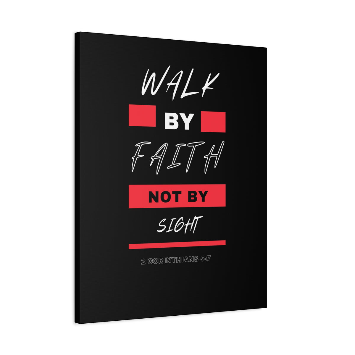 Scripture Canvas Walk By Faith 2 Corinthians 5:7 Christian Wall Art Bible Verse Print Ready to Hang