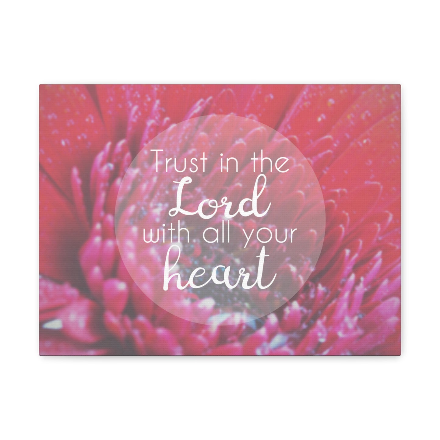 Trust In The Lord Proverbs 3:5 Red Christian Wall Art Bible Verse Print Ready to Hang
