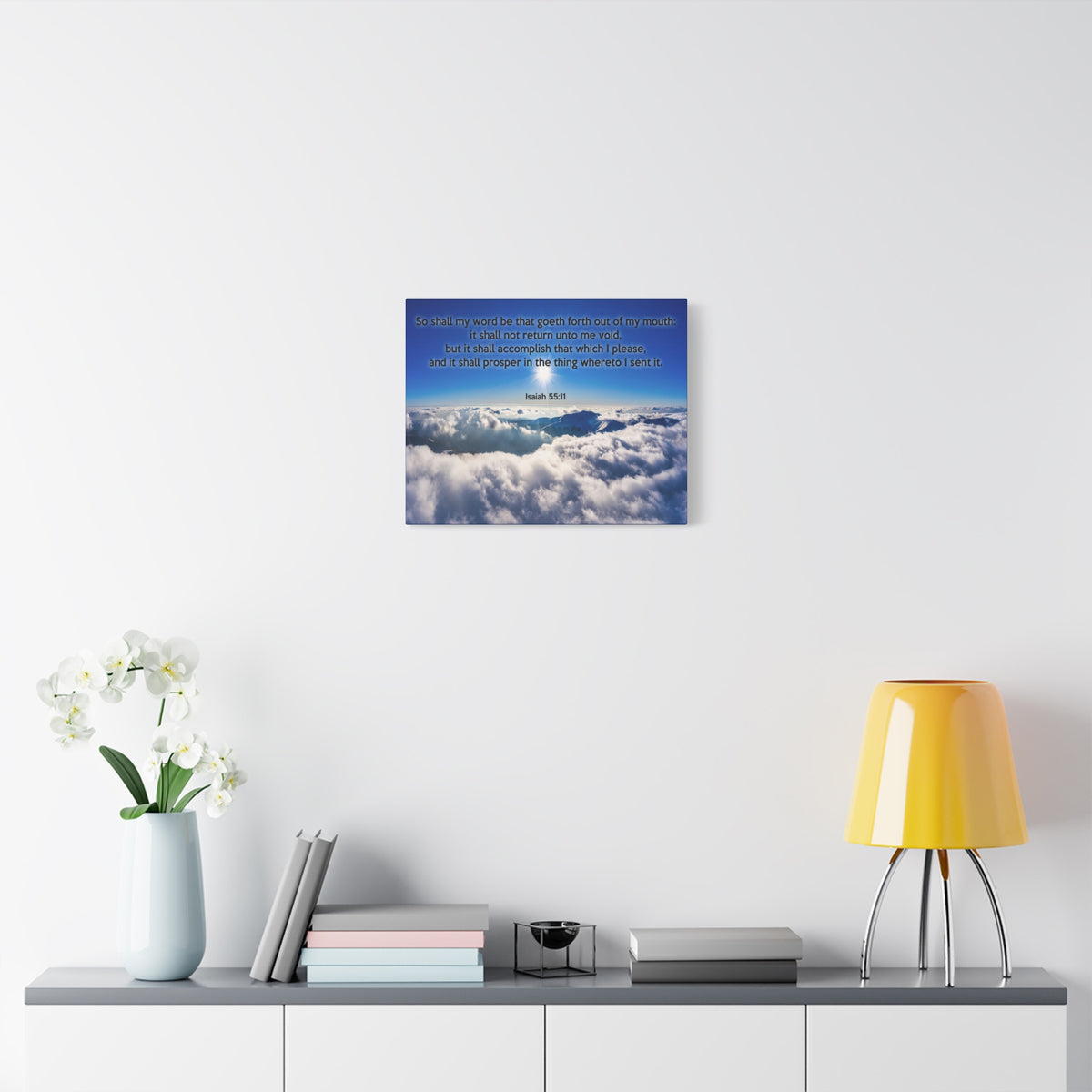Scripture Canvas It Shall Not Return Isaiah 55:11 Christian Wall Art Bible Verse Print Ready to Hang