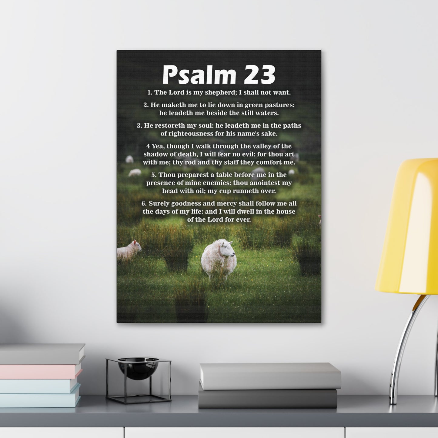 The Lord is My Shepherd Psalm 23:3 Christian Wall Art Bible Verse Print Ready to Hang