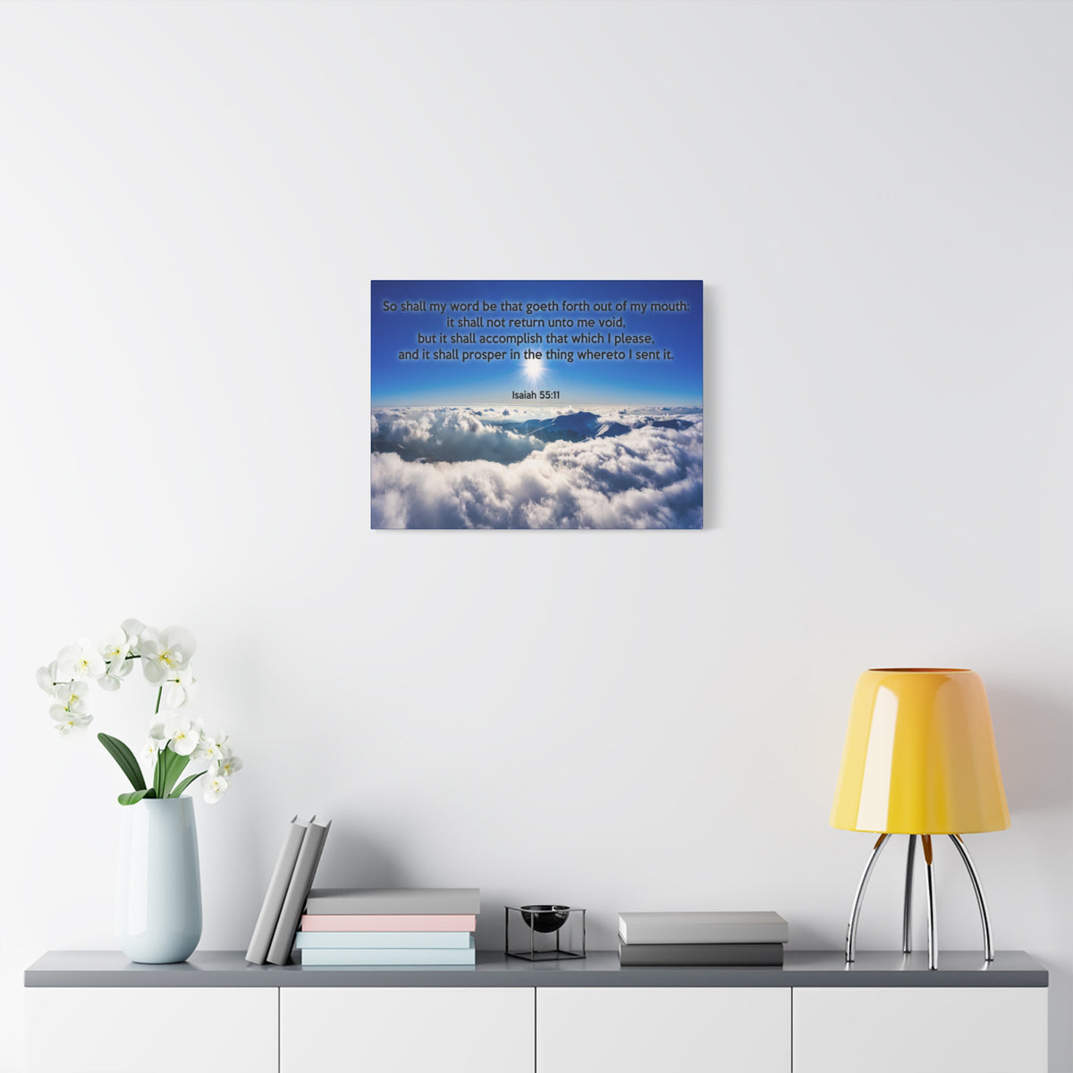 Scripture Canvas It Shall Not Return Isaiah 55:11 Christian Wall Art Bible Verse Print Ready to Hang