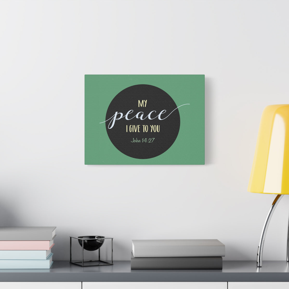 Scripture Canvas My Peace I Give To You John 14:27 Christian Wall Art Bible Verse Print Ready to Hang