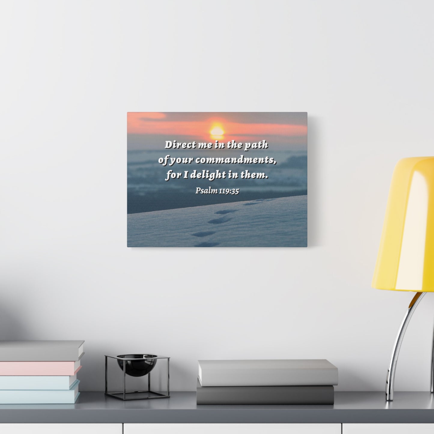 Scripture Walls Direct Me In The Path Psalm 119:35 Bible Verse Canvas Christian Wall Art Ready to Hang