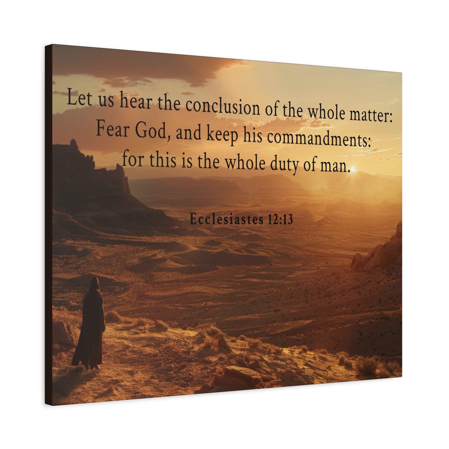 Scripture Walls Ecclesiastes 12:13 Bible Verse Canvas Christian Wall Art Ready to Hang Unframed