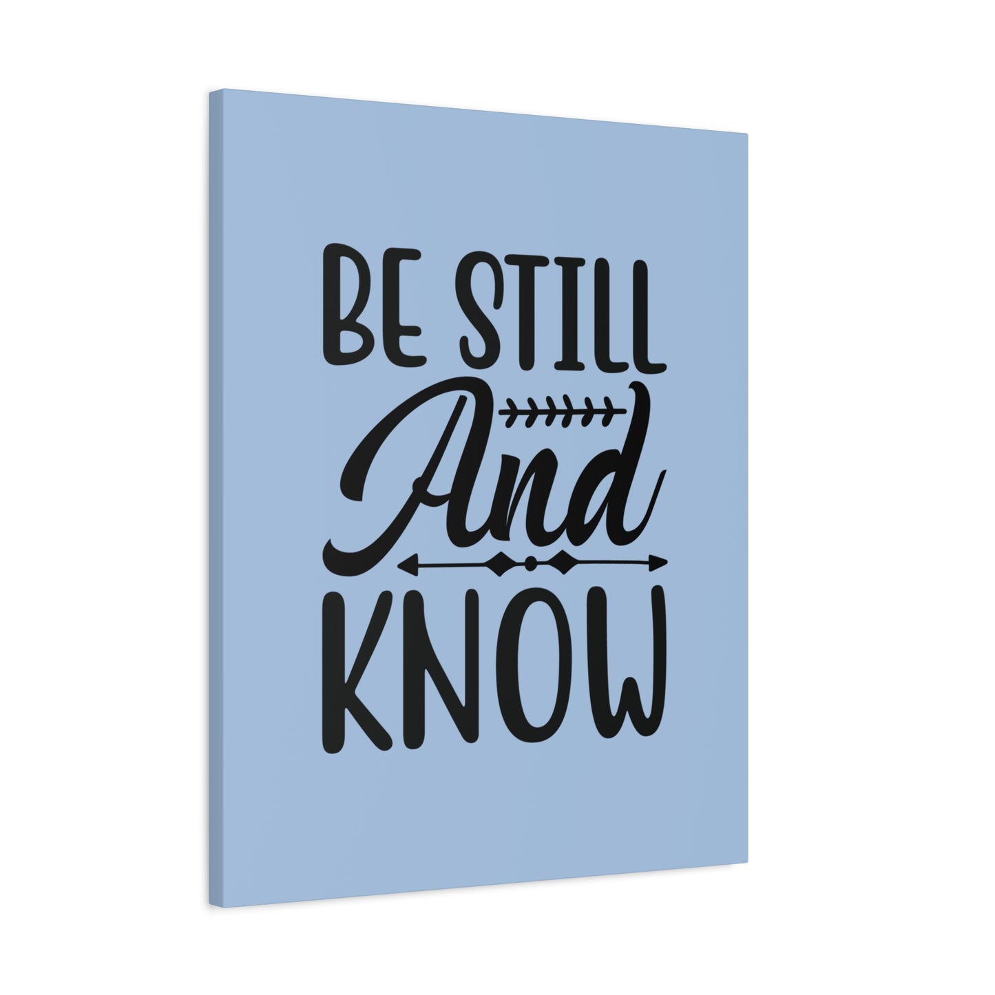 Scripture Walls Be Still And Know Light Blue Sky Psalm 46:10 Bible Verse Canvas Christian Wall Art Ready to Hang