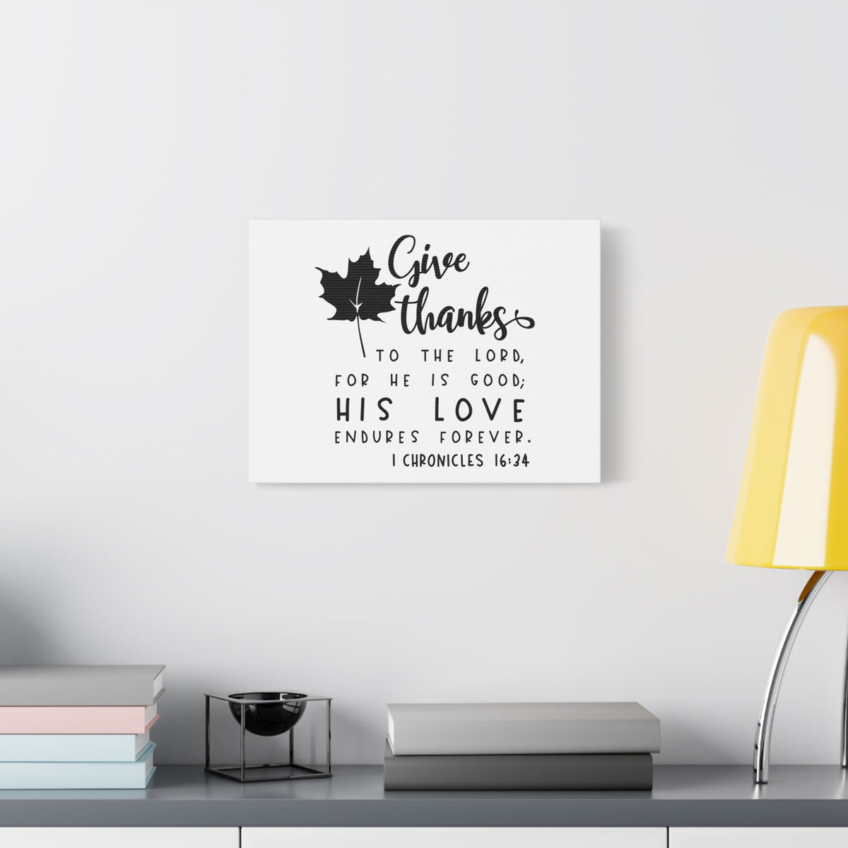 Scripture Canvas His Love 1 Chronicles 16:24 Christian Wall Art Bible Verse Print Ready to Hang