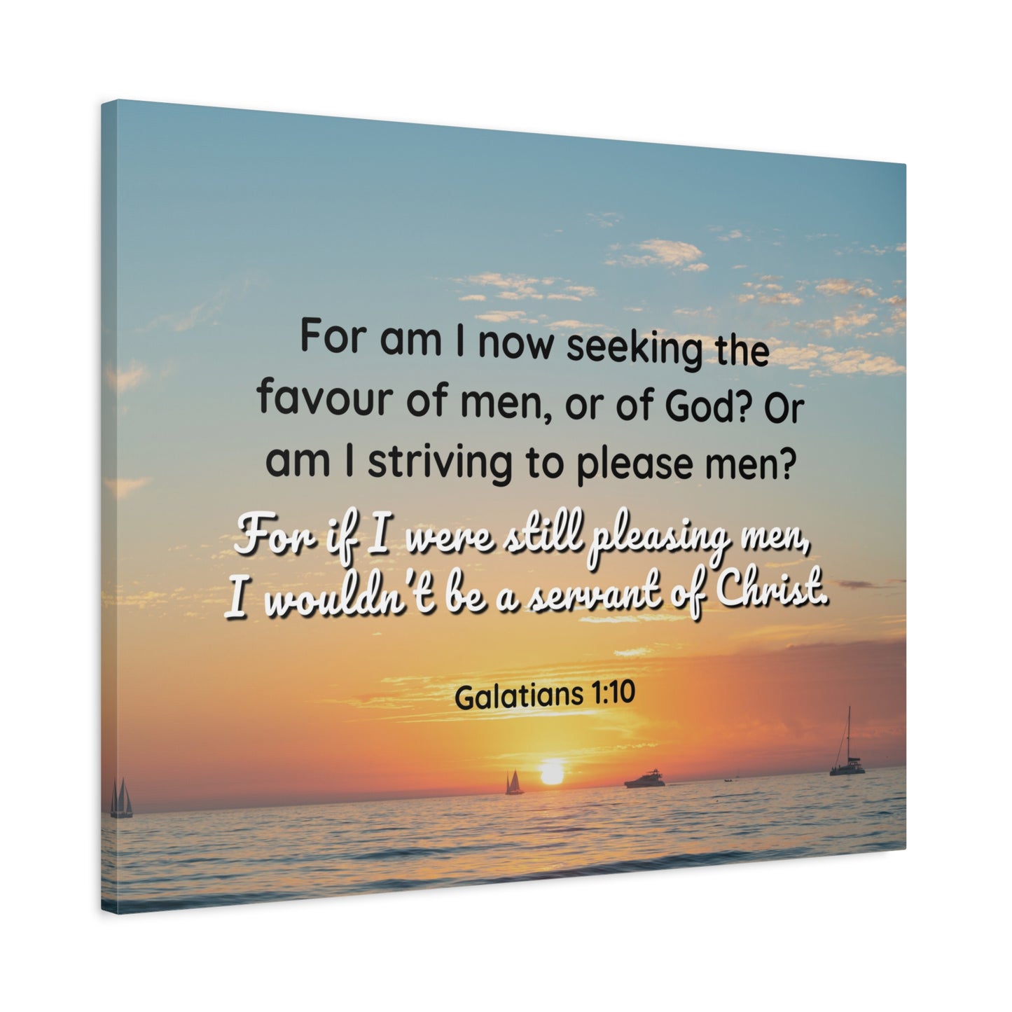 Scripture Canvas Servant Of Christ Galatians 1:10 Christian Wall Art Bible Verse Print Ready to Hang