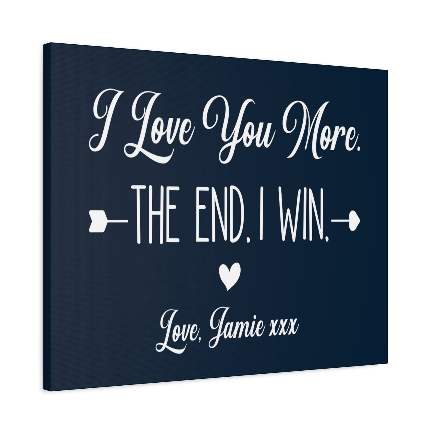 Love You More Canvas Wall Art - Heartfelt Gift for Couples