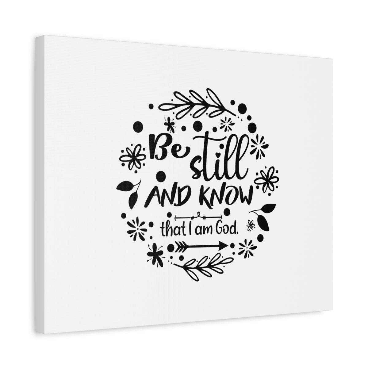 Scripture Canvas Be Still And Know That I Am God Psalm 46:10 Christian Wall Art Bible Verse Print Ready to Hang
