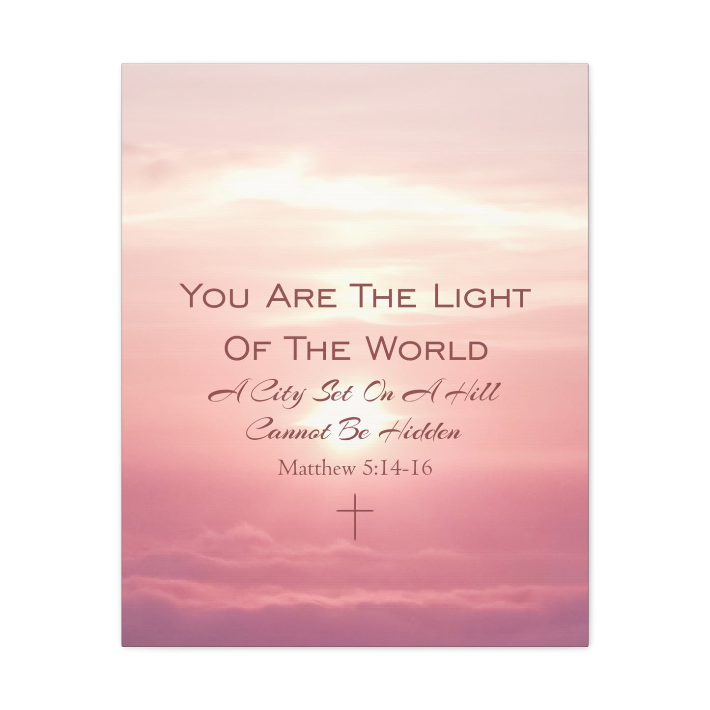 You Are The Light Matthew 5:14-16 Christian Wall Art Bible Verse Print Ready to Hang