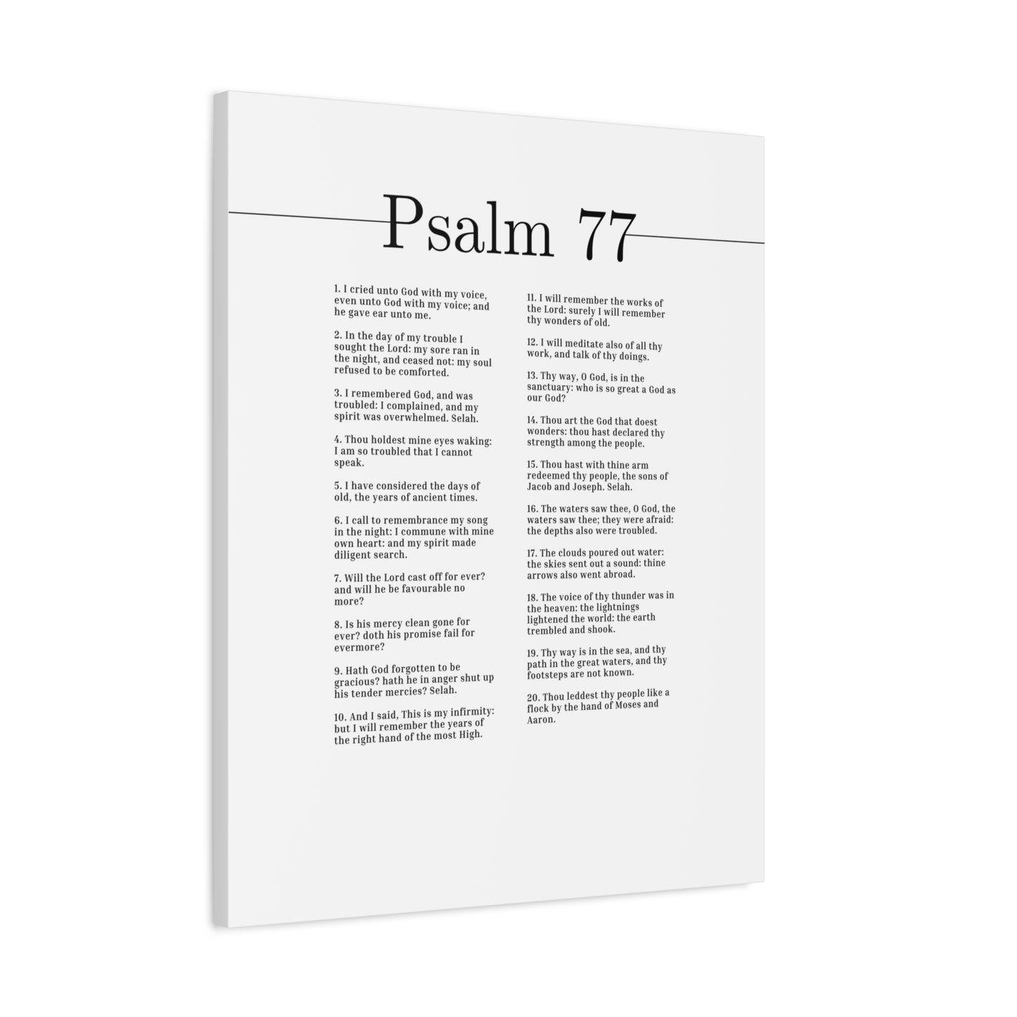 Scripture Canvas I Remembered God Psalm 77 Christian Wall Art Bible Verse Print Ready to Hang