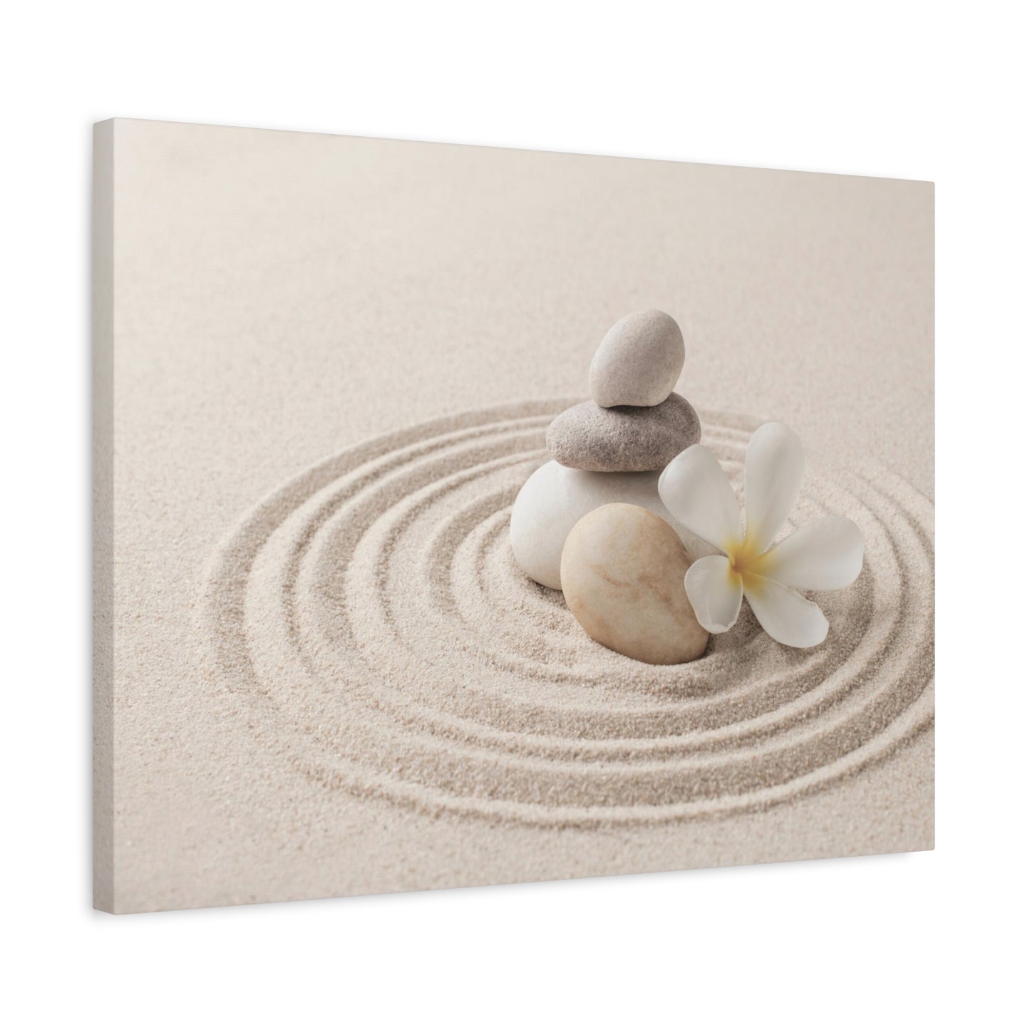 Stacked Zen Stones Forest Floral Nature Photography Canvas Wall Art for Home Decor Ready-to-Hang
