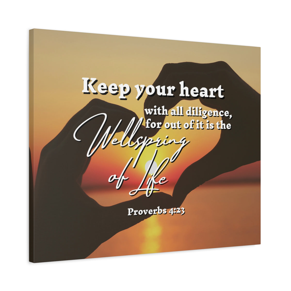 Scripture Canvas Issues Of Life Proverbs 4:23 Christian Wall Art Bible Verse Print Ready to Hang