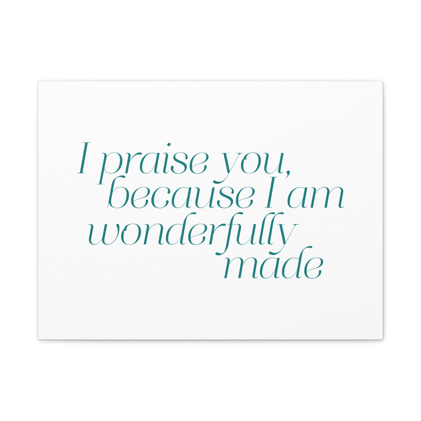 Wonderfully Made Light Blue Psalm 139:14 Bible Verse Canvas Christian Wall Art Ready to Hang