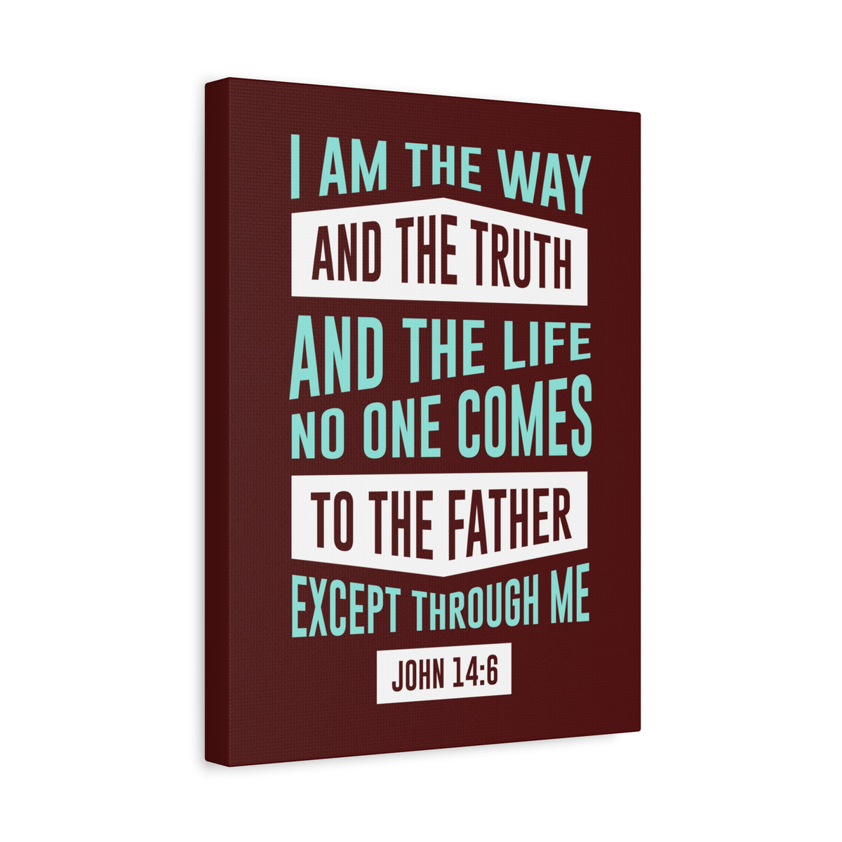 Scripture Canvas The Way John 14:6 Christian Wall Art Bible Verse Print Ready to Hang