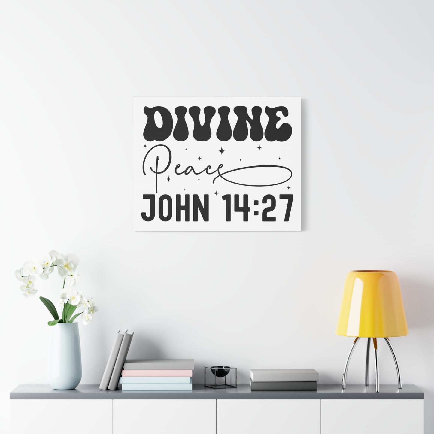 Scripture Walls John 14:27 Divine Peace Bible Verse Canvas Christian Wall Art Ready to Hang Unframed