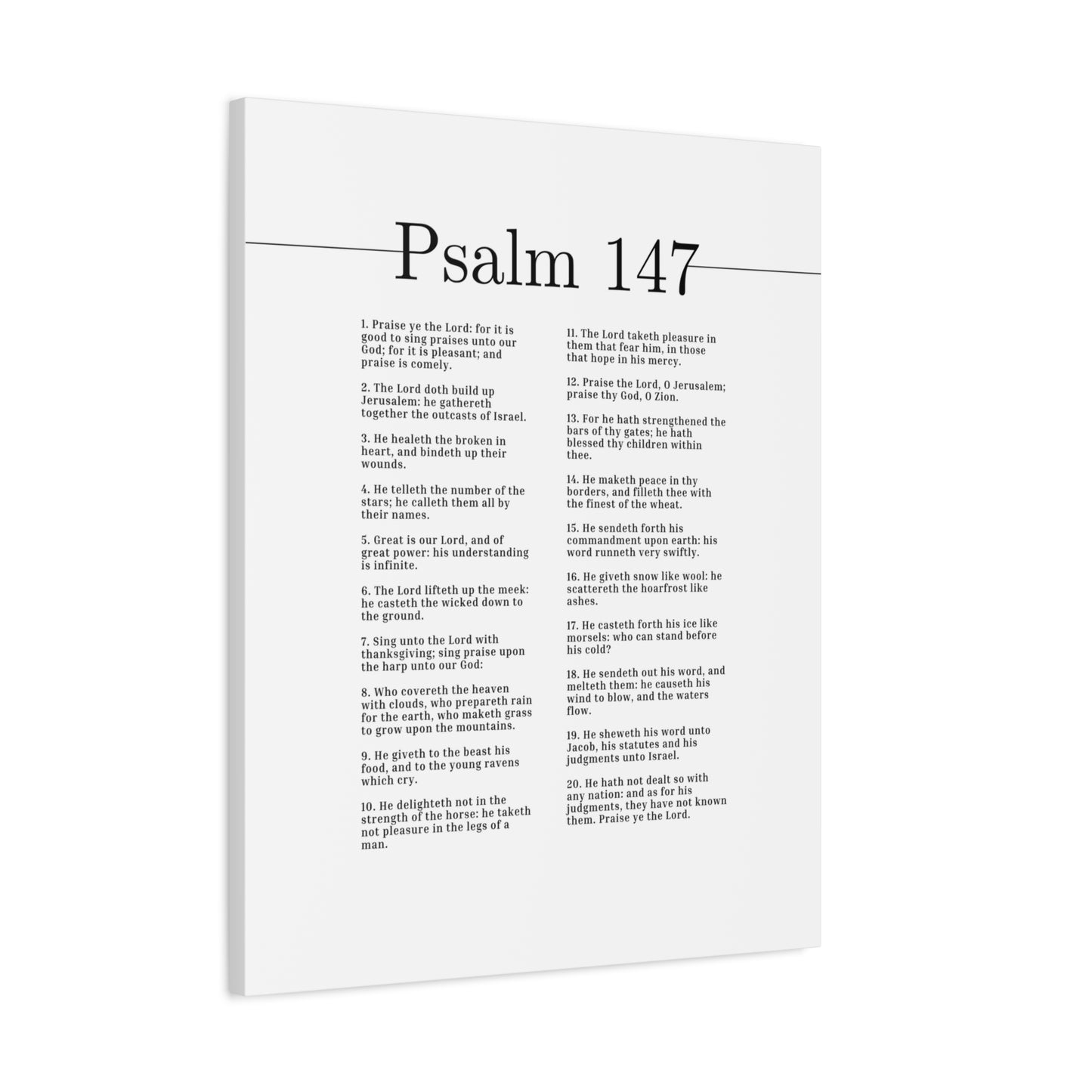Scripture Canvas He Healeth The Broken Psalm 147 Christian Wall Art Bible Verse Print Ready to Hang