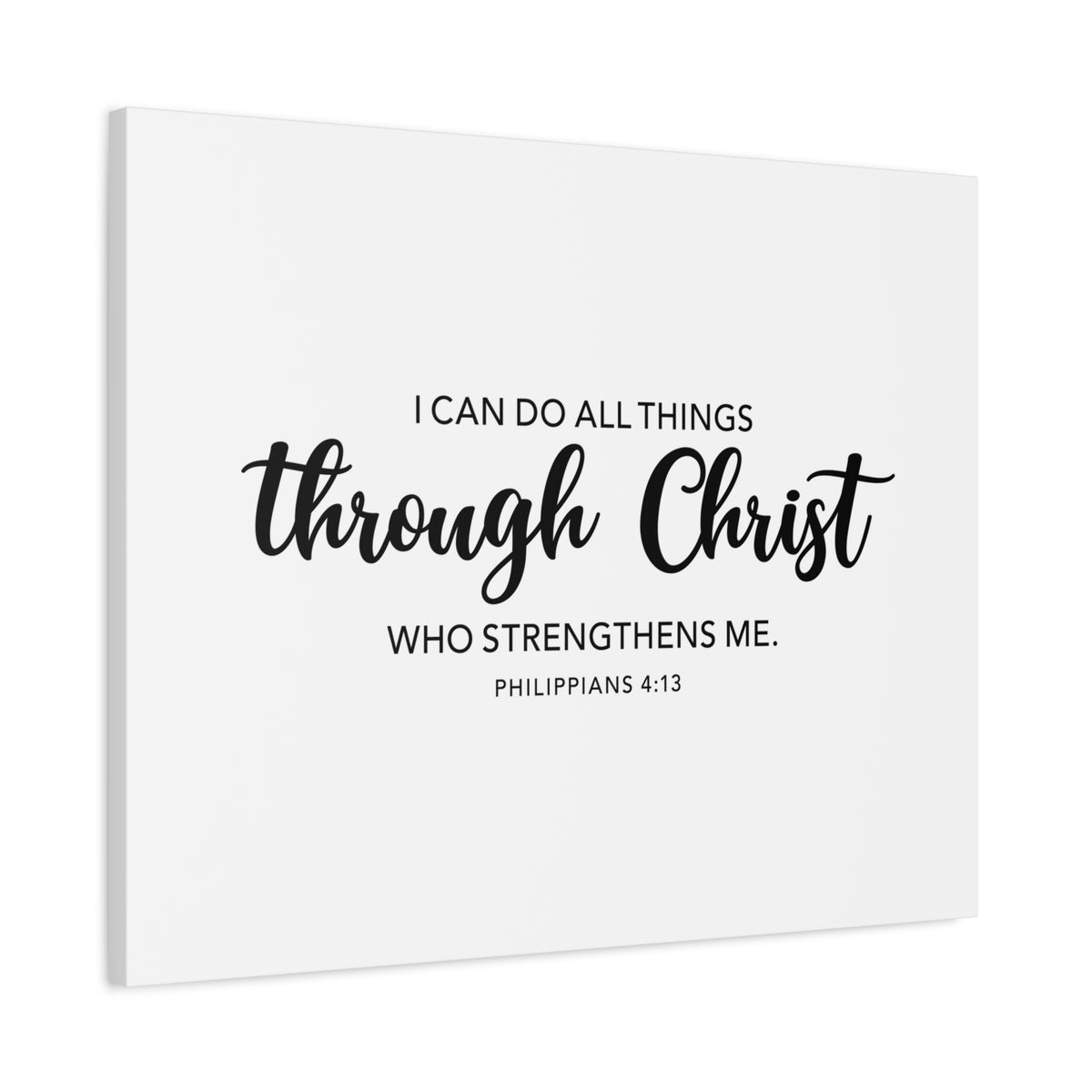 Scripture Canvas Strengthens Philippians 4:13 Christian Wall Art Bible Verse Print Ready to Hang