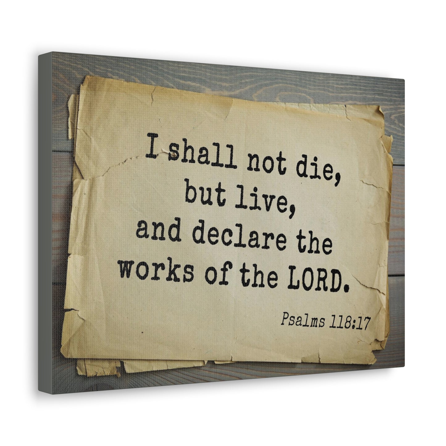 Works Of The Lord Psalms 118:17 Bible Verse Canvas Christian Wall Art Bible Verse Print Ready To Hang