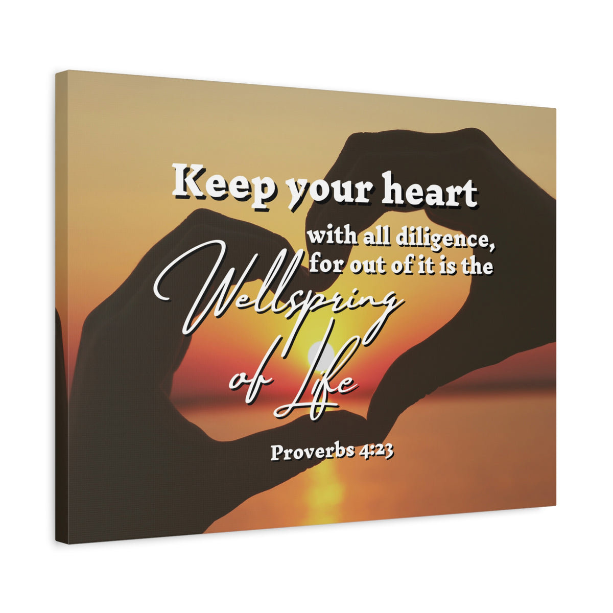 Scripture Canvas Issues Of Life Proverbs 4:23 Christian Wall Art Bible Verse Print Ready to Hang