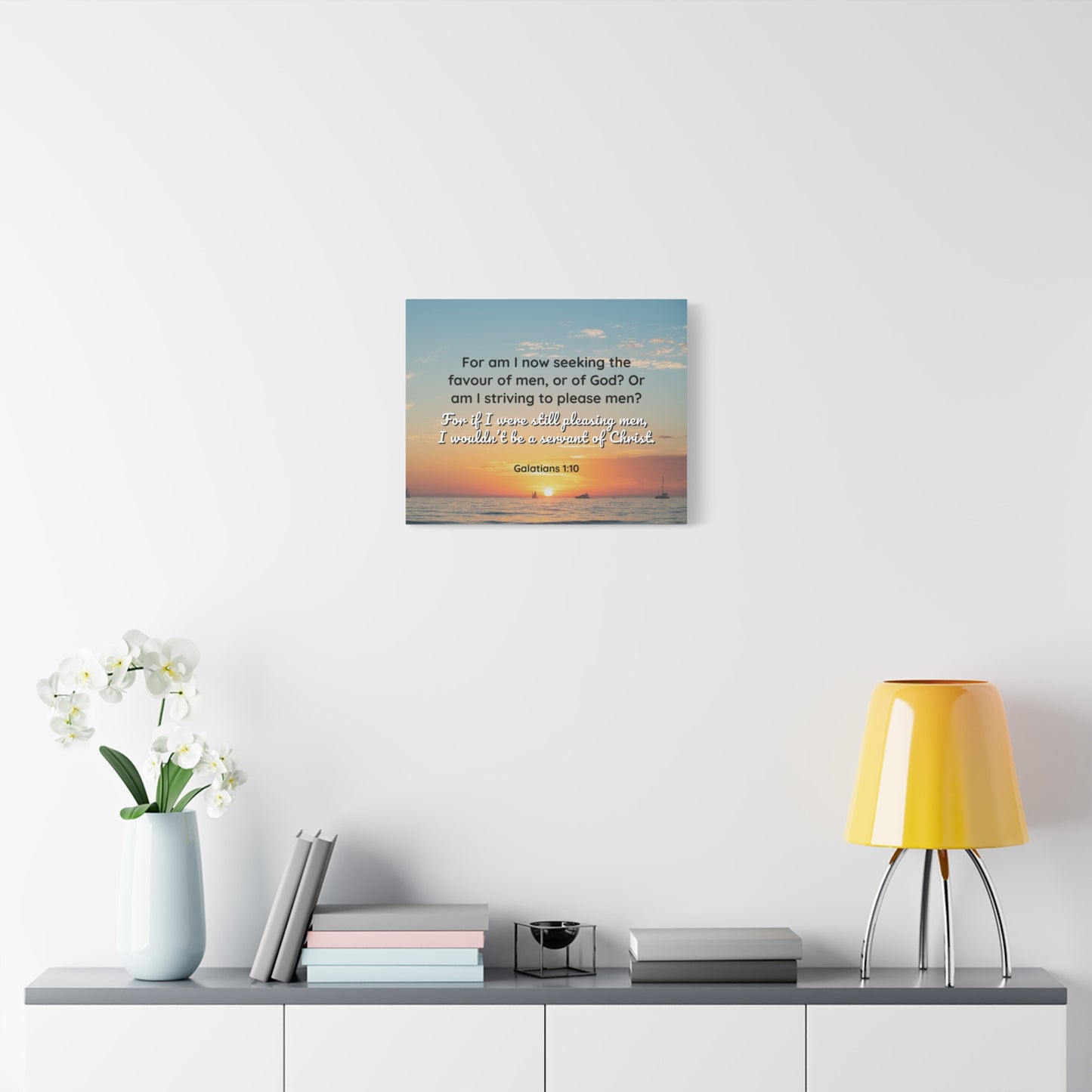 Scripture Canvas Servant Of Christ Galatians 1:10 Christian Wall Art Bible Verse Print Ready to Hang