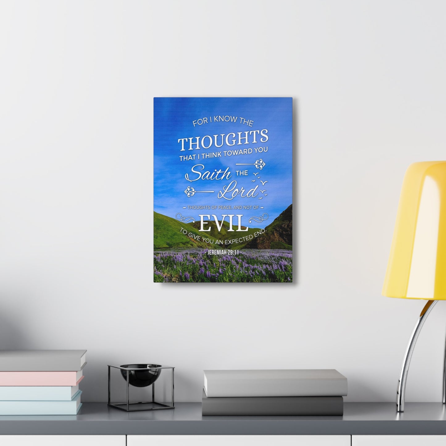 Thoughts of Peace Jeremiah 29:11 Christian Wall Art Bible Verse Print Ready to Hang