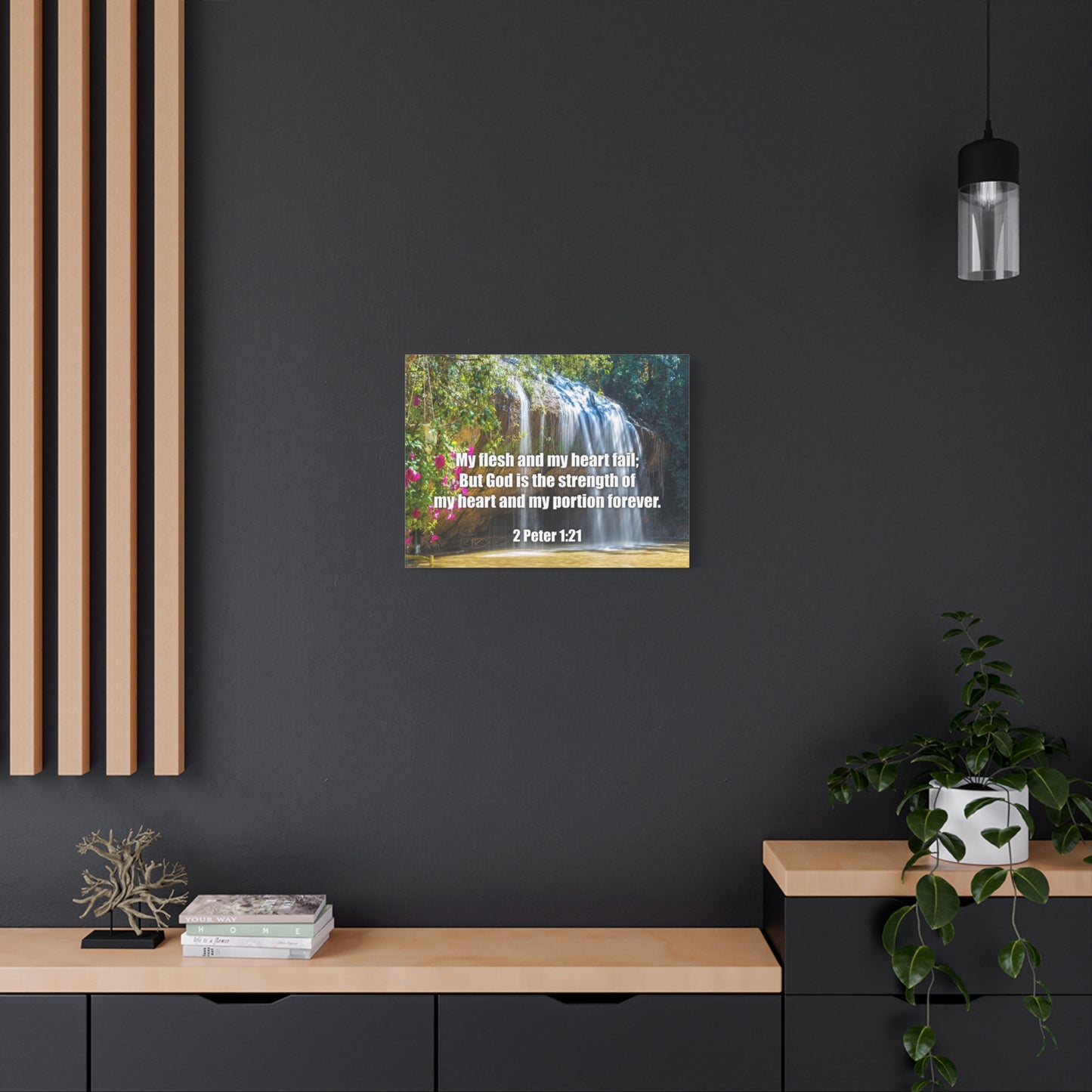 Scripture Canvas My Flesh and My Heart Psalm 73:26 Christian Wall Art Bible Verse Print Ready to Hang