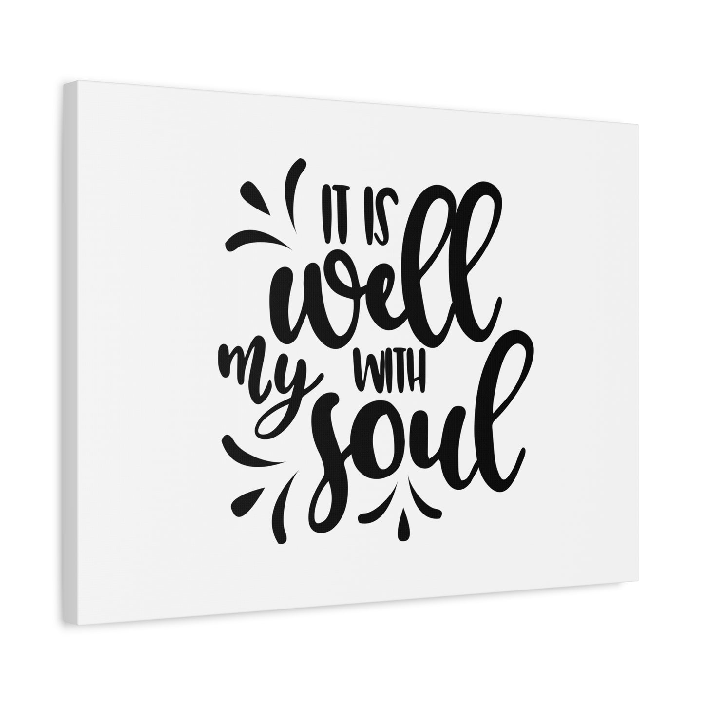 Scripture Canvas Well With My Soul Psalm 42:7 Christian Wall Art Bible Verse Print Ready to Hang