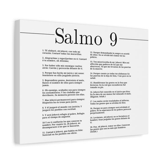 Salmo 9 Impresión De Arte Cristiano en la Pared Lista Para Colgar