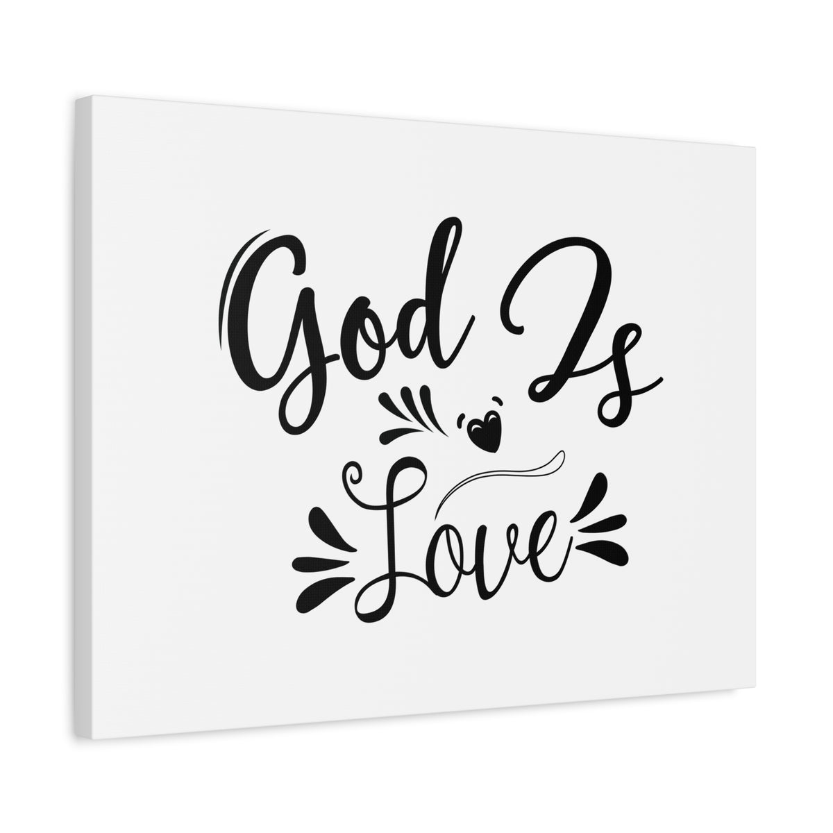 Scripture Canvas God Is Love 1 John 4:8 Beating Heart Christian Wall Art Bible Verse Print Ready to Hang