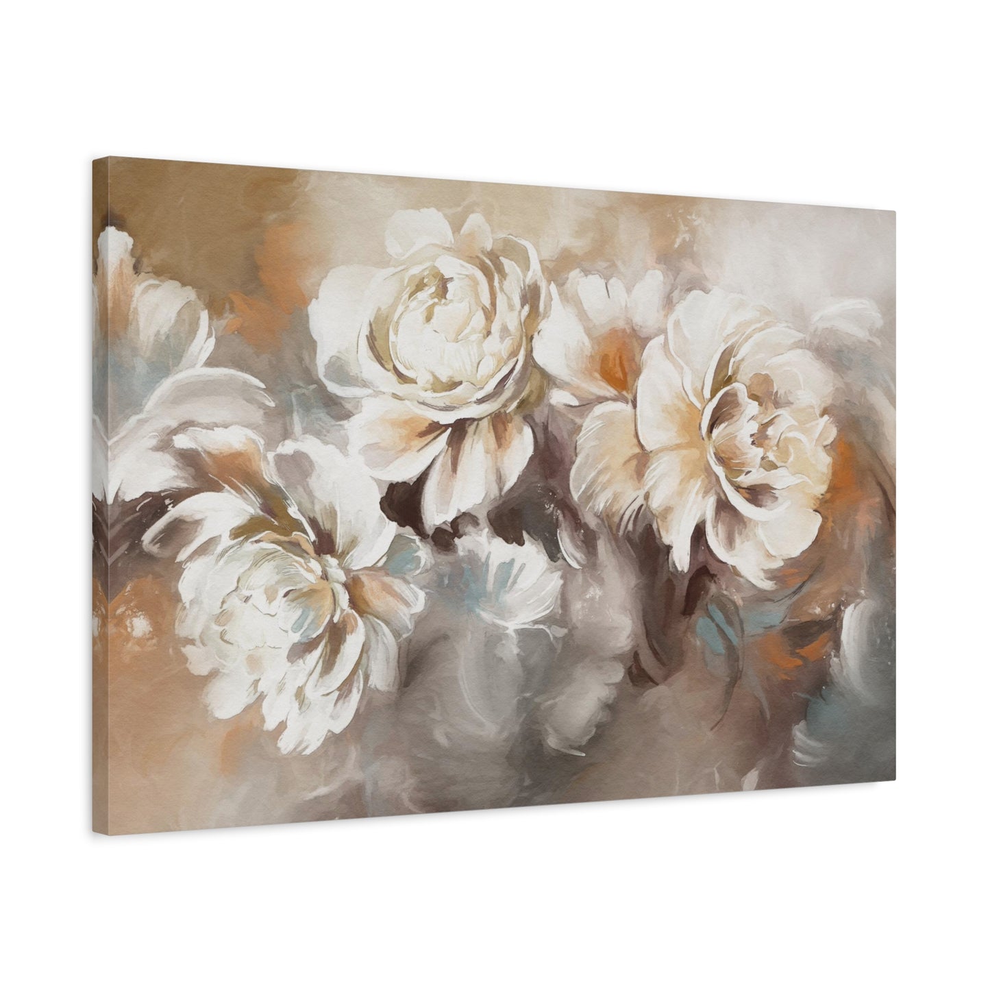 Oil Painting With Flower Rose & Peonies Flower Canvas Wall Art for Home Decor Ready-to-Hang