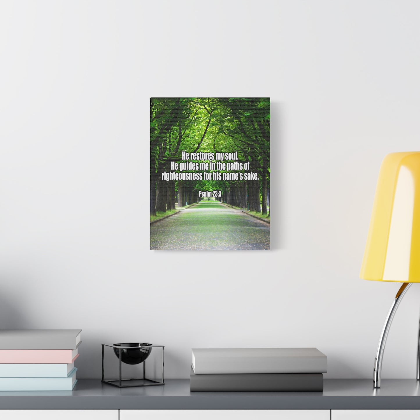 Bible Verse Canvas You Restore My Soul Psalm 23:3 Wall Art Christian Home Decor