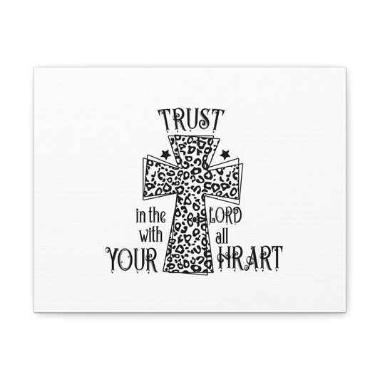 Trust In The Lord Proverbs 3:5 Cross Christian Wall Art Bible Verse Print Ready to Hang