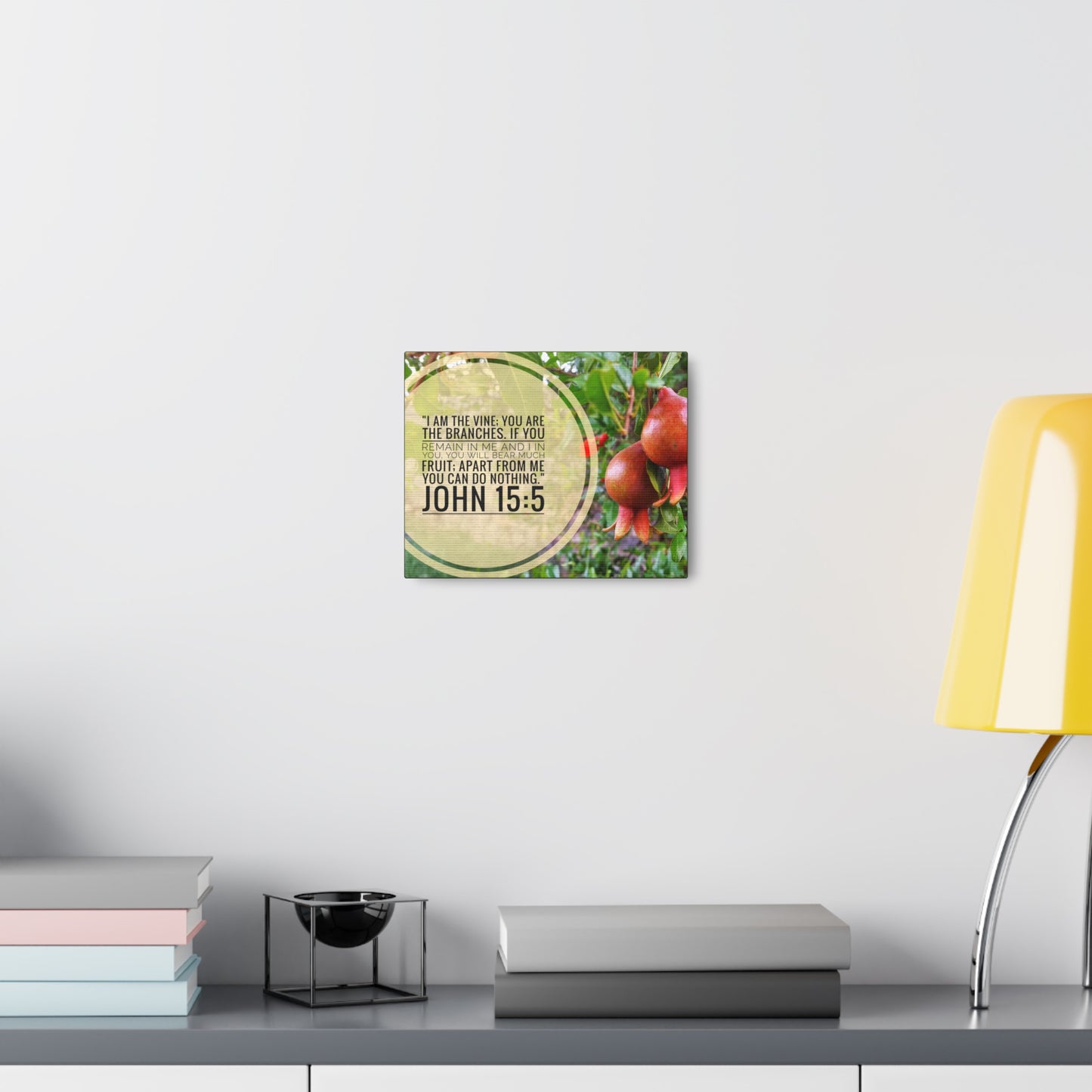 Remain In Me John 15:5 Bible Verse Canvas Christian Wall Art Ready to Hang